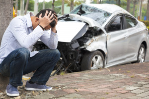 Upset driver After Traffic Accident